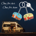 Camper Keychain Happy RV Camper Keyring RV Keychain Couples Keychain Set Camping Gifts